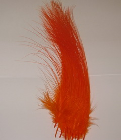 heron fine fibre natural white( dyed orange) (20 fs)